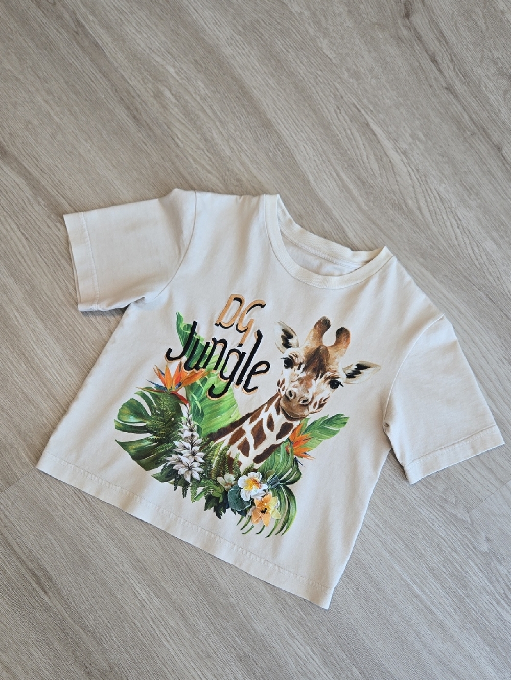 Dolce & Gabbana Kids Jungle Giraffe Graphic Tee, Size 2-3y